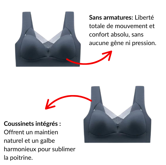 Boolavard Lot De 4 Soutiens-Gorge Sport Confort Ultime Sans Fil - S à XXXL